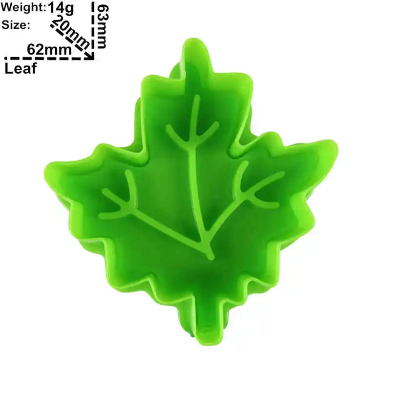 Maple Leaf In Autumn Pattern Cookie Cutters Plastic Pressable Biscuit Molds Cookie Stamp Cake Decorating Pastry Bakeware Tools