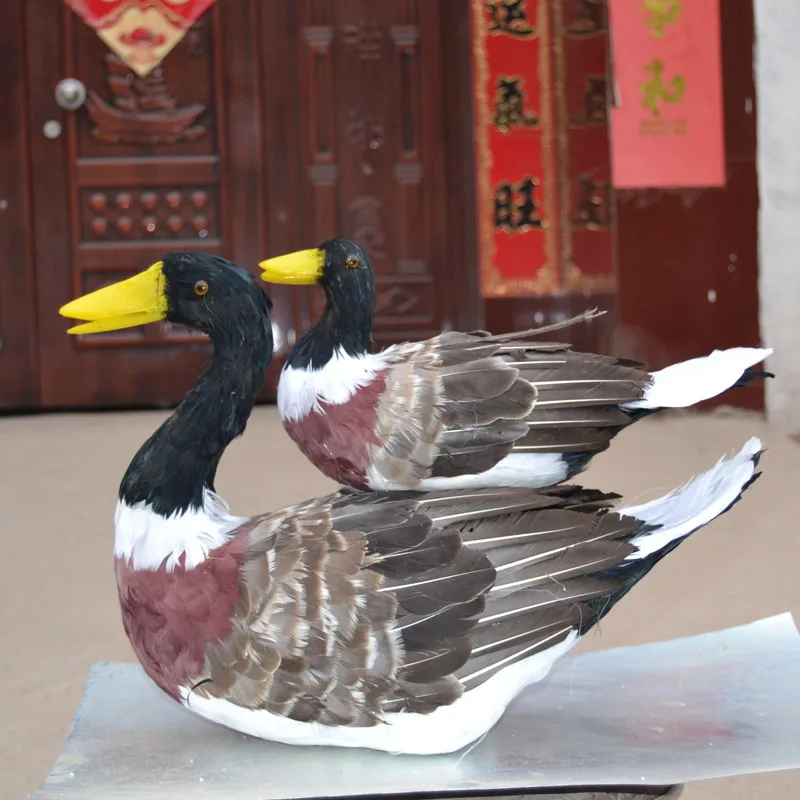 

simulation wild duck foam&feathers handicraft,home garden decoration toy gift a1912