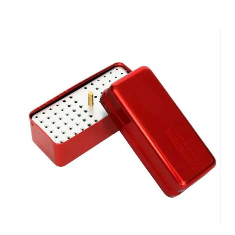 1Pcs 3 Color 72 Hole Aluminium Autoclave Sterilizer Case Bur Dental Disinfection Endo Files Holder Box Oral Health Tool