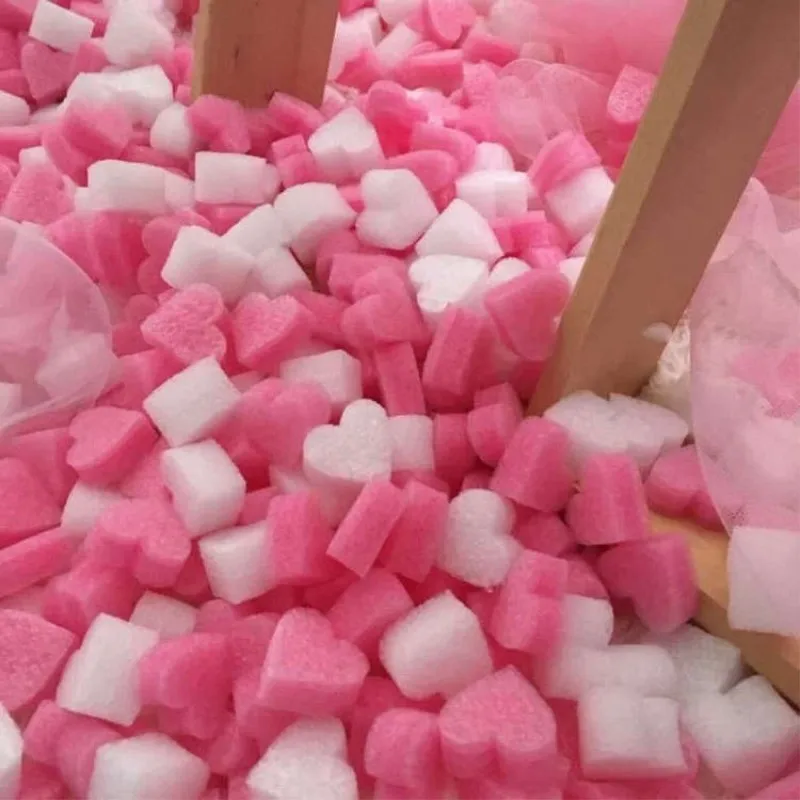 Fluffy Slime Filler Kids Sludge Release Toy Soft Clay Mud Pink Heart Love Beads Foam Strip Slime Accessories DIY Material