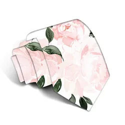 Corbatas con estampado 3D para hombre, corbatas ajustadas y angostas, informales, de flores, accesorios de boda, 8CM, novedad