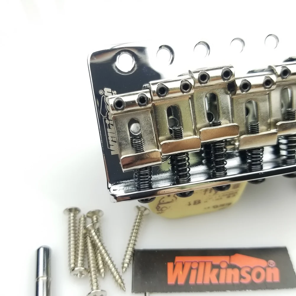 Wilkinson Tremolo Bridge Vintage bent steel saddles For ST Electric Guitar Chrome Silver Accessories WOV01