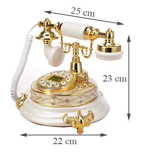 Antique landline for the elderly Telephone Classical retro white vintage fixed desk phone made of resin home office  europe