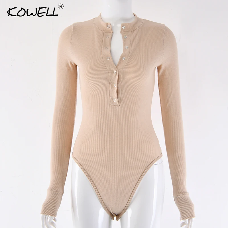 Body à manches longues pour femmes, nouveau Style, décontracté, mode, col rond, Slim, Sexy, couleur unie, hiver