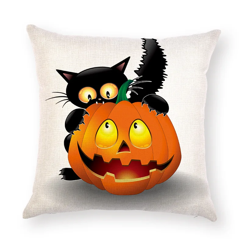 pillow covers for sofa Halloween creative home Sofa Car Pillow Cover Print pumpkin pillowCase Home Decor pillow case PP51