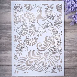 A4 Size DIY Craft Layering Peacock Stencil For Wall Painting Scrapbooking Stamping Stamp Album Decorative Embossing Paper Card