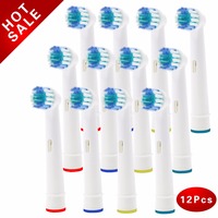 12xReplacement Brush Heads For Oral-B Electric Toothbrush Fit Advance Power/Pro Health/Triumph/3D Excel/Vitality Precision Clean