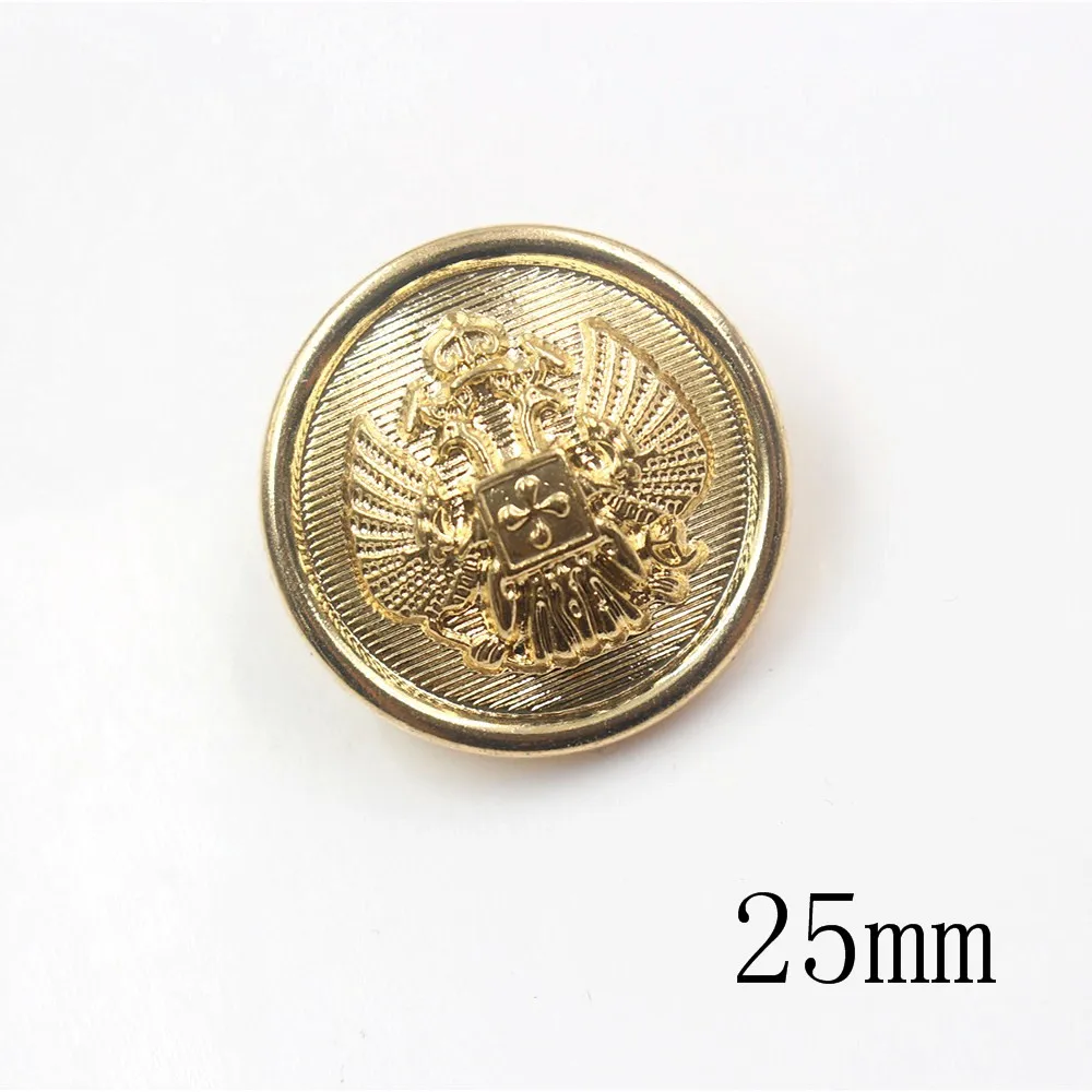 25mm 10pcs/lot Snow metal buttons gold sweater coat decoration shirt buttons accessories DIY JS-0213