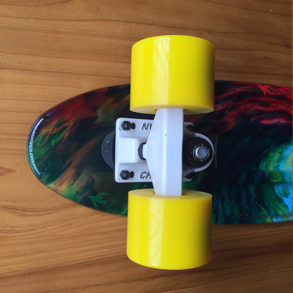 22" X 6" Skateboards Retro Standard Skate Board Mini Cruiser Plastic Longboard Graphic for Girls Twister image 4