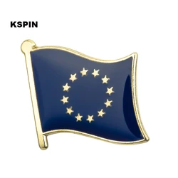 Insignia de la bandera de la Unión Europea, pin de solapa, broche de iconos, 1 unidad, XY0023