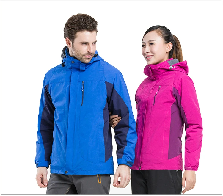 

Outdoor 3in1 Trekking Camping Sport Winter Couple Jacket Hiking Ski Men Women Fleece Liner Coat Leisure waterproof windproof