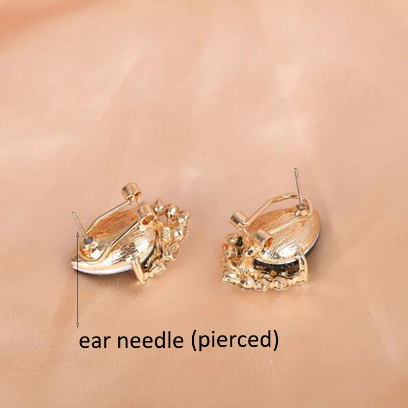 14 Colors Choose Austria Crystal Rhinestone Water Drop Shape Clip on Earrings Without Piercing Charm Bridal Ear Buckle Earrings