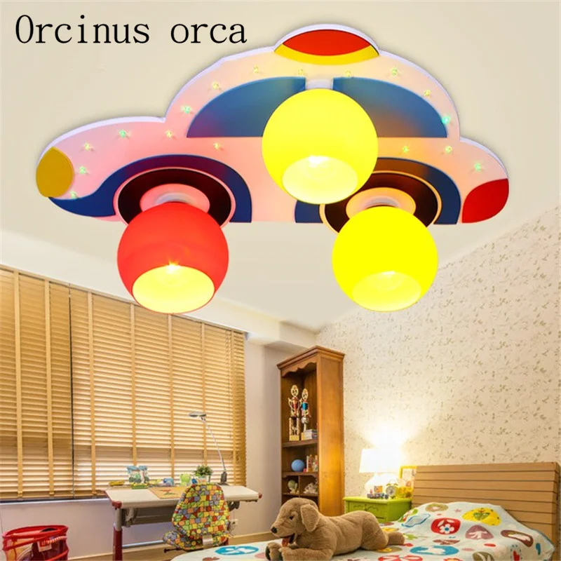 Cartoon car LED ceiling lamp children's room boy's bedroom ceiling lamp kindergarten decorative lamp free shipping