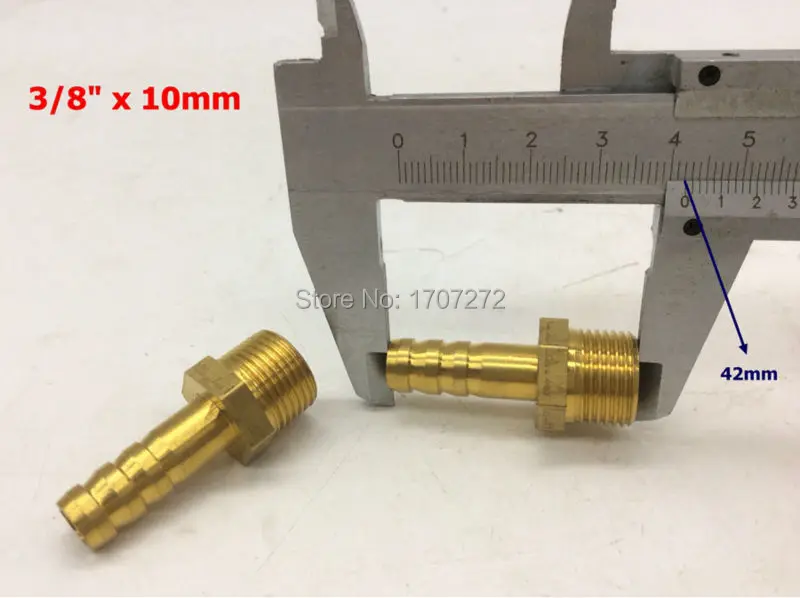

Бесплатная доставка медный фитинг 10 мм шлангов x 3/8 "дюймовый Мужской BSP латунный колючий фитинг Соединительный соединитель Адаптер