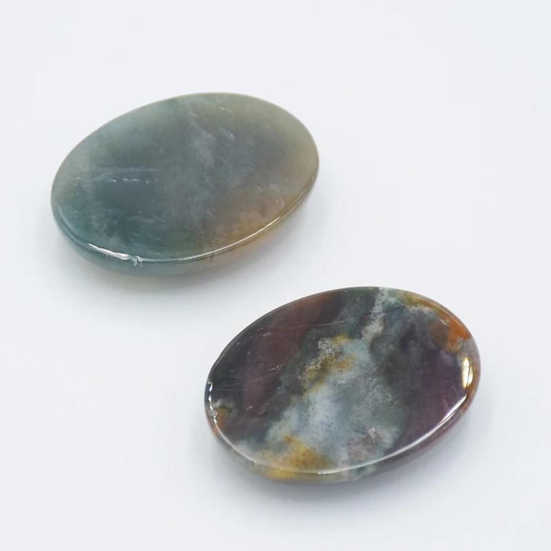 Natuurlijke Ovale Losse Steen Geen Boor Gat Groene Indian Agaat Onyx Cab Cabochon Kralen Voor Vrouwen Mannen Sieraden Maken Diy handgemaakte