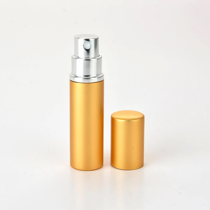 50 Piece/Lot 5ML Aluminum Refillable Perfume Bottle With Atomizer Portable Empty Parfume Case Container Spray Bottle