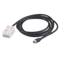 Car 3.5mm 12pin Female Audio Music AUX Cable Input Adapter for Mercedes Benz W169 W203 W209 W221 W164 R230