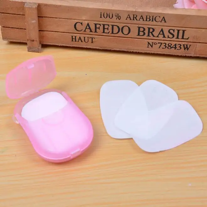 

New Sheets Travel Portable Health Care Whitening & Exfoliating Clean Wash Hand Soap Paper Leaves with Mini Case ss1734