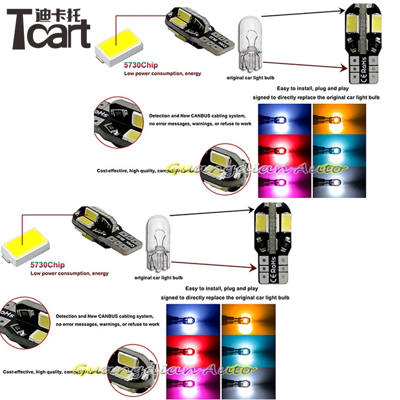 Tcart Car Accessories Error Free LED Interior Light Kit Auto Doom Map Reading Lamp for Camry 40 2006-2011