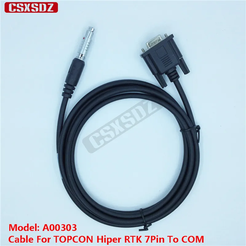 NEW GPS RS232 Download Data Cable for topcon Compatible for GPS 7 pins surveying A00303 cable