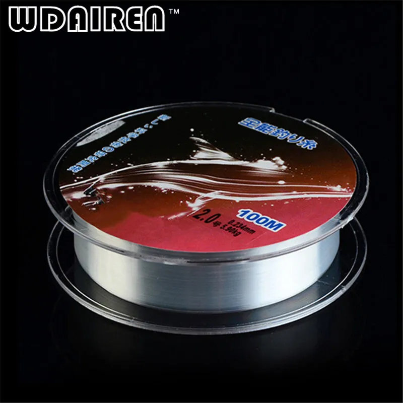 100M Hot Sell Fluorocarbon New Style  Sea Fishing Line Wear Resisting Lure Nylon Transparent