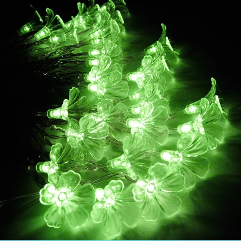 Einzigartige Romantische Urlaub Hochzeit Weihnachten Baum Dekoration Led Künstliche Blume Girlande String Licht, 10m 220v H-22