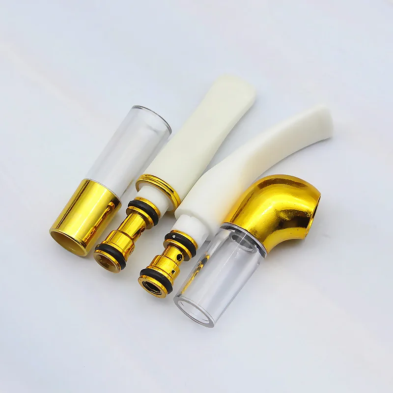 1 Set Cycle Filter Smoke Pipes Cigarette Pipes Resin Tobacco Pipe Standard Smoking Pipe Mouthpiece Cleaning Cigarette Holder
