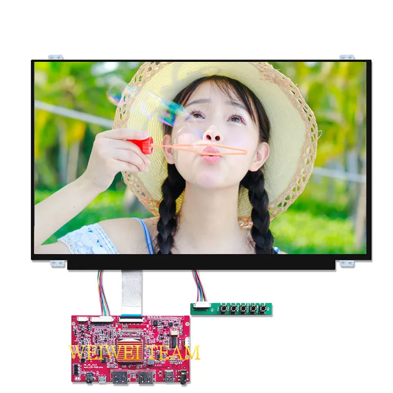 

New 15.6" 4k UHD LCD TFT 3840x2160 2 MINI DP EDP 40PIN USB Controller Driver Board Build-in Speaker Headphone HDR Thin