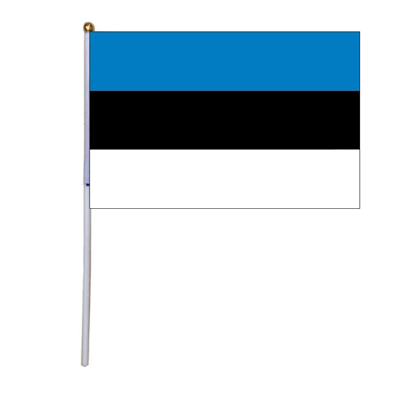 free  shipping  xvggdg  100pcs  14 * 21cm   Estonia National Flag    Estonia hand  Flag