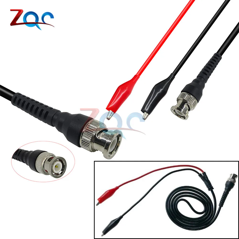 Oscilloscope Accessories P1011 BNC Test Leads BNC Q9 Male Connector to Dual Alligator Clips Oscilloscope Probe Test Leads