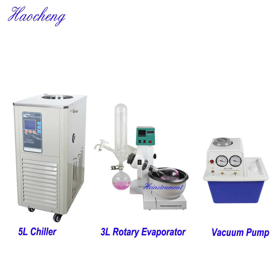 Free shipping,Factory Sale Distillation Ket Rotary Evaporator,Chiller and Vacuum Pump