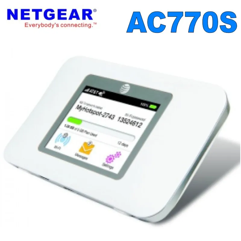 New Large Stock Netgear Wireless Router AT&T Aircard AC770S 4G LTE Wireless Hotspot PK AC815s