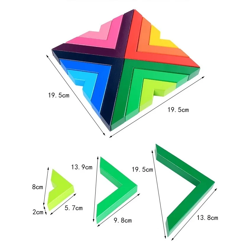 Gỗ Cầu Vồng Khối Xây Dựng Oyuncak Trẻ Em Đồ Chơi Dành Cho Trẻ Em Bé Trai Bé Gái Montessori Oyuncaklar Brinquedo Brinquedos Juguetes 48