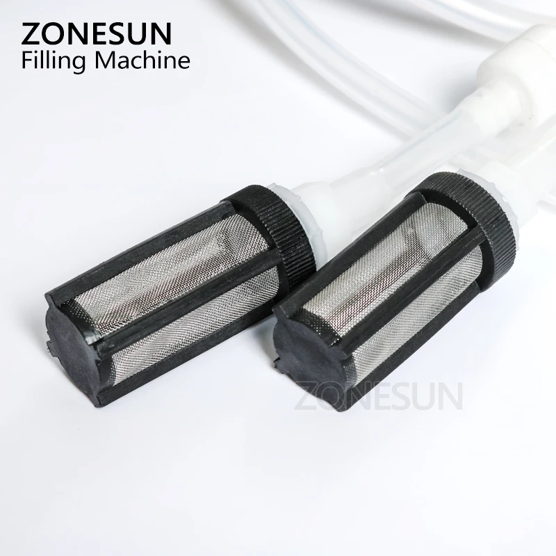 ZONESUN 2 หัวน้ำหอมน้ำน้ำมันหอมระเหยไฟฟ้าควบคุมดิจิตอล Peristaltic ปั๊ม Liquid Filling Machine