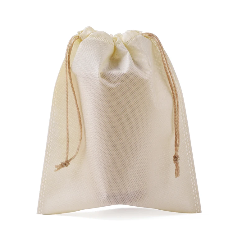 

Wholesale Jewelry Boxes And Packaging Gift Bag Custom Logo 45x55cm 50pcs Beige Drawstring Non Woven Bag jewelry organizer