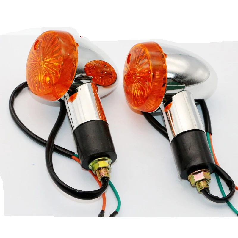 2pcs Motorcycle Motorbike Amber Tail Bullet Turning Signal Lights for Suzuki Intruder Volusia VS 700 750 800 1400 1500