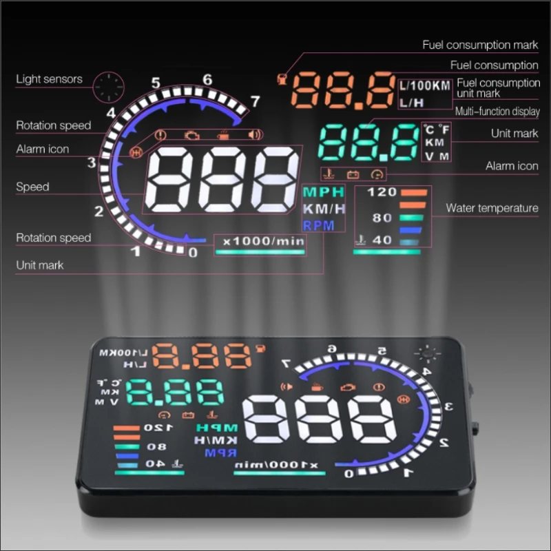 For Jeep Grand Cherokee 2015 2016 Car HUD Head Up Display Safe Driving Screen Projector Inforamtion Refkecting Windshield