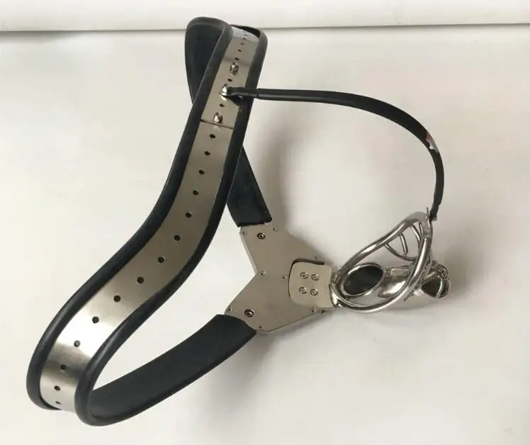 

Male Ergonomic Adjustable Stainless Steel Chastity Belt Ventilate Scrotum Groove Semi-enclosed Cock Penis Cage Sex Toy 819