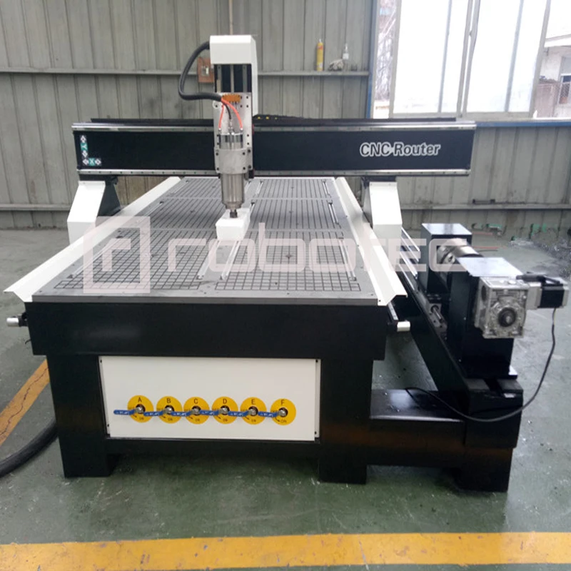 Best High Speed 3D Wood Cutting And Milling Machine 4 Axis 1325 Cnc Woodworking 1325 Cnc Router Machine With Rotary Table