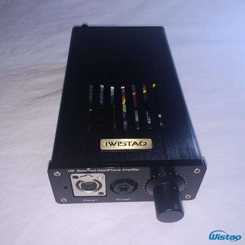 IWISTAO Balanced Headphone amplifier HIFI TPA6120A2 AMP 16~600 Ohms 750mW/300 ohms 6.35 Headphones / Four-core XLR Output Black