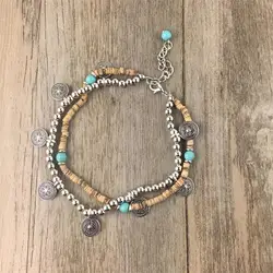 JAASA New BAREFOOT SANDALS Boho barefoot beach bohemian anklet Hippie style Ankle bracelet Handmade Gypsy Wedding party jewelry