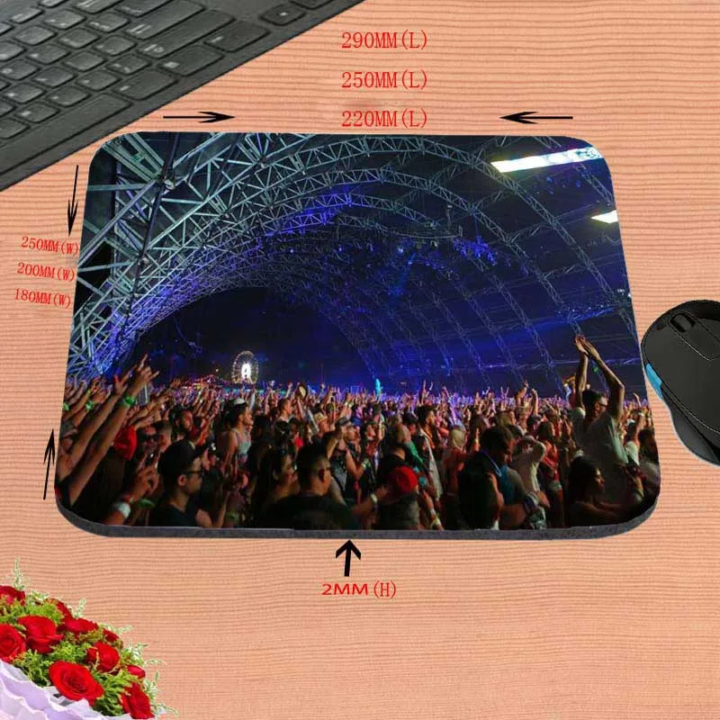 Music symbol Design Anti-slip Durable New Arrival  Customized Rectangular Mouse Pad Computer PC Nice Gaming As Gift