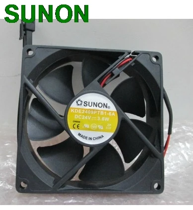 

Original For Sunon KDE2409PTB1-6 90mm 9225 DC 24V 3.6W 2wrie cpu cooler heatsink axial Cooling Fan 9025 90x90x25mm