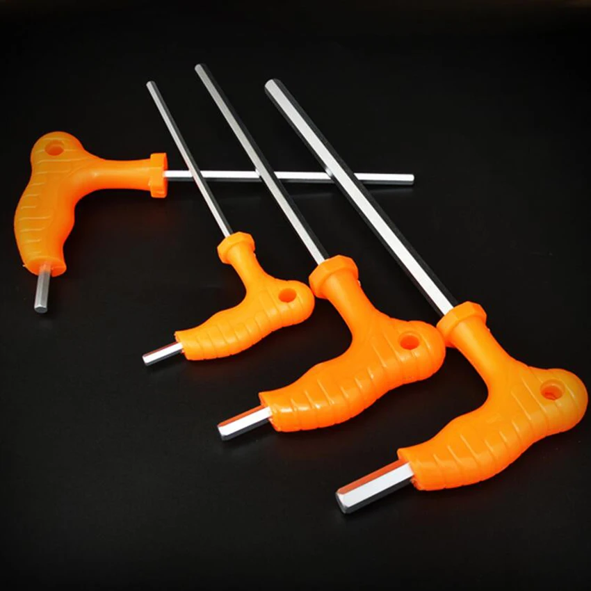 Llave Allen de brazo largo, llave hexagonal tipo T, herramientas de reparación de bicicletas, 8/10/12/14mm