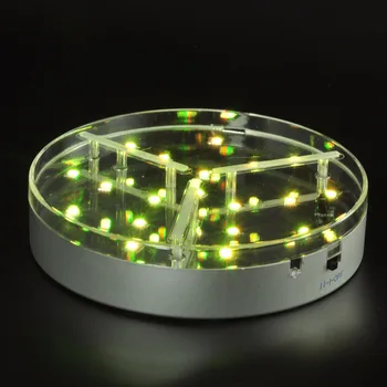 (10ピース/ロット) 6インチの結婚披露宴用品ラウンドアップライターledライトベース結婚披露宴テーブルのセンターピースの装飾