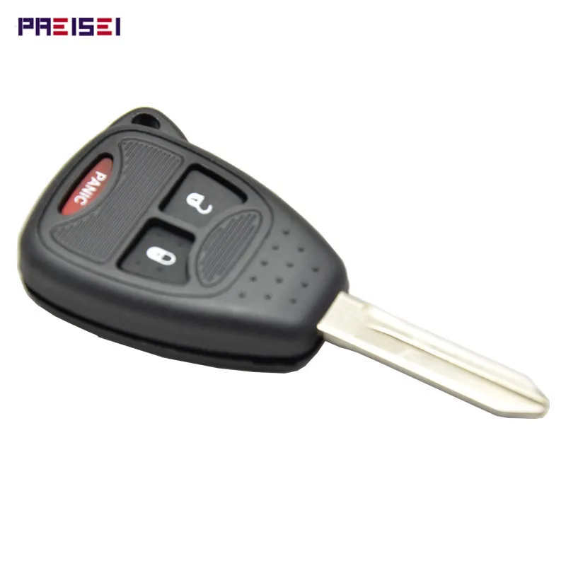 

PREISEI 5pieces/lot 2+1 Buttons Remote Car Key Case Replace For Chrysler Key Fob Casing