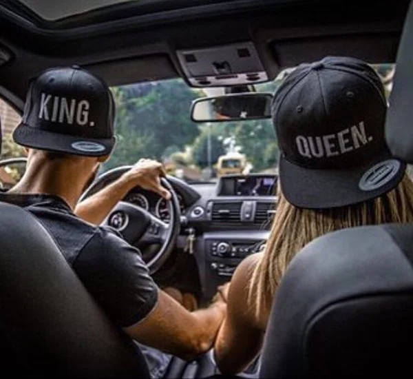 Hot Sale KING QUEEN Embroidery Snapback Hat Acrylic Men Women Couple Baseball Cap Gifts Fashion Hip-hop  Caps