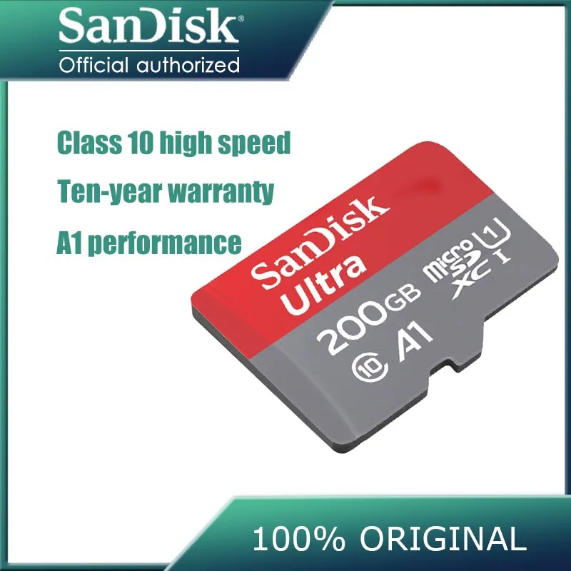 Sandisk-tarjeta micro sd tf Original class10, 16gb, 32 gb, 64 gb, 128 gb, 100 MB/S, tarjeta de memoria para teléfono móvil