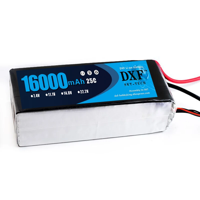 2017 DXF Good Quality RC Lipo Battery 16000mAh 14.8V 4S 25C  max60C For RC Helicopter Car Bateria Lipo Drone FPV UAV