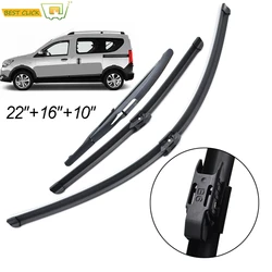 Misima Windshield Windscreen Wiper Blades Kit For Dacia Renault Dokker Front Rear Window Wiper Set 2016 2017 2018 2019 2020